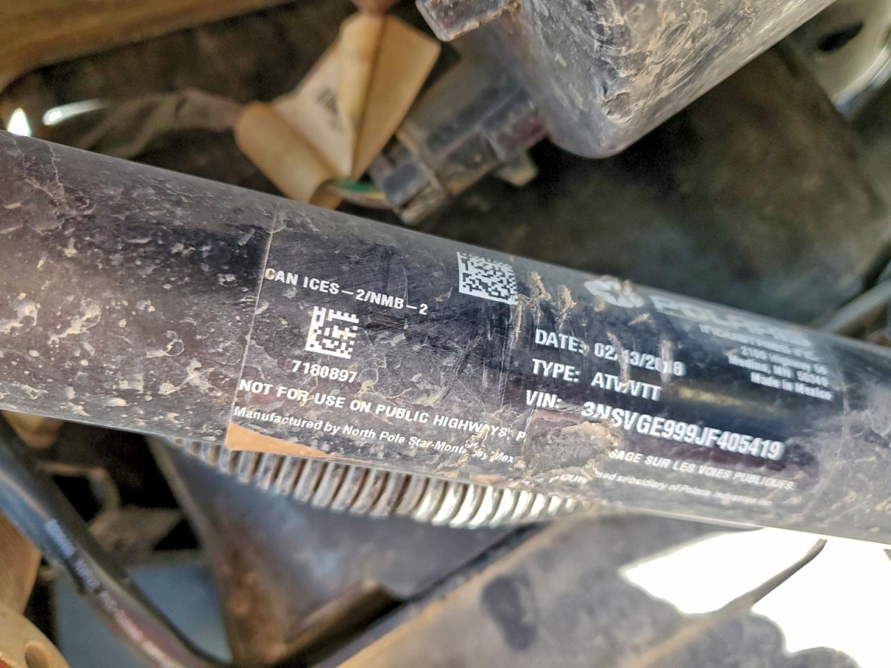 2018 Polaris Rzr Rs1 VIN: 3NSVGE999JF405419 Lot: 94176255