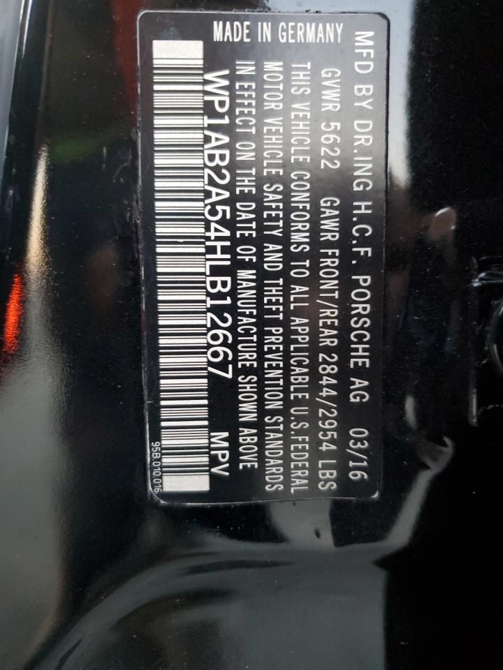 2017 Porsche Macan S VIN: WP1AB2A54HLB12667 Lot: 93657565