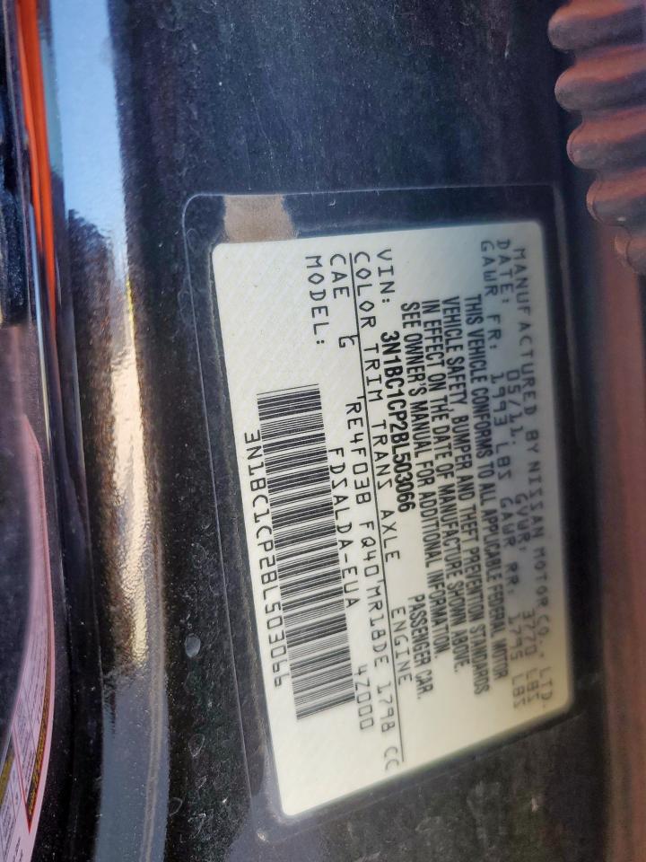 2011 Nissan Versa S VIN: 3N1BC1CP2BL503066 Lot: 91011425