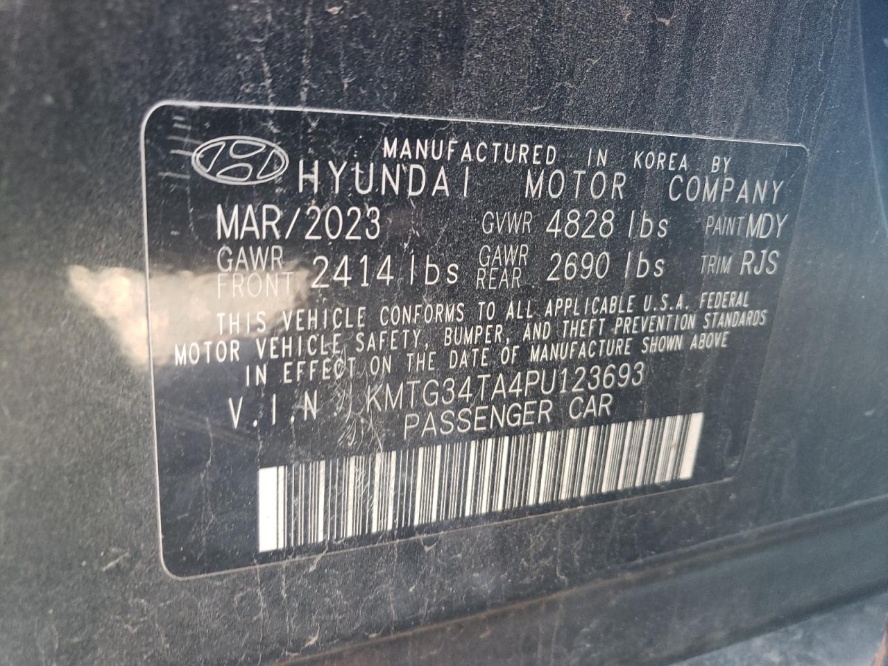 2023 Genesis G70 Base VIN: KMTG34TA4PU123693 Lot: 91455215