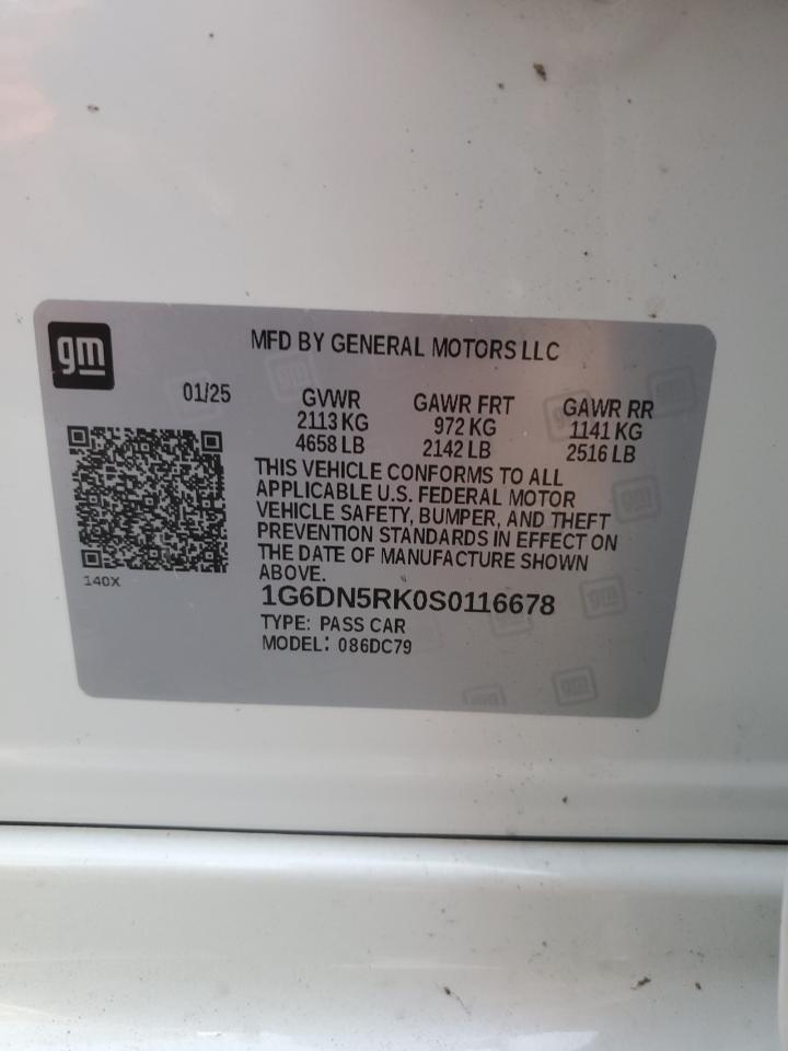 2025 Cadillac Ct5 Premium Luxury VIN: 1G6DN5RK0S0116678 Lot: 91092575