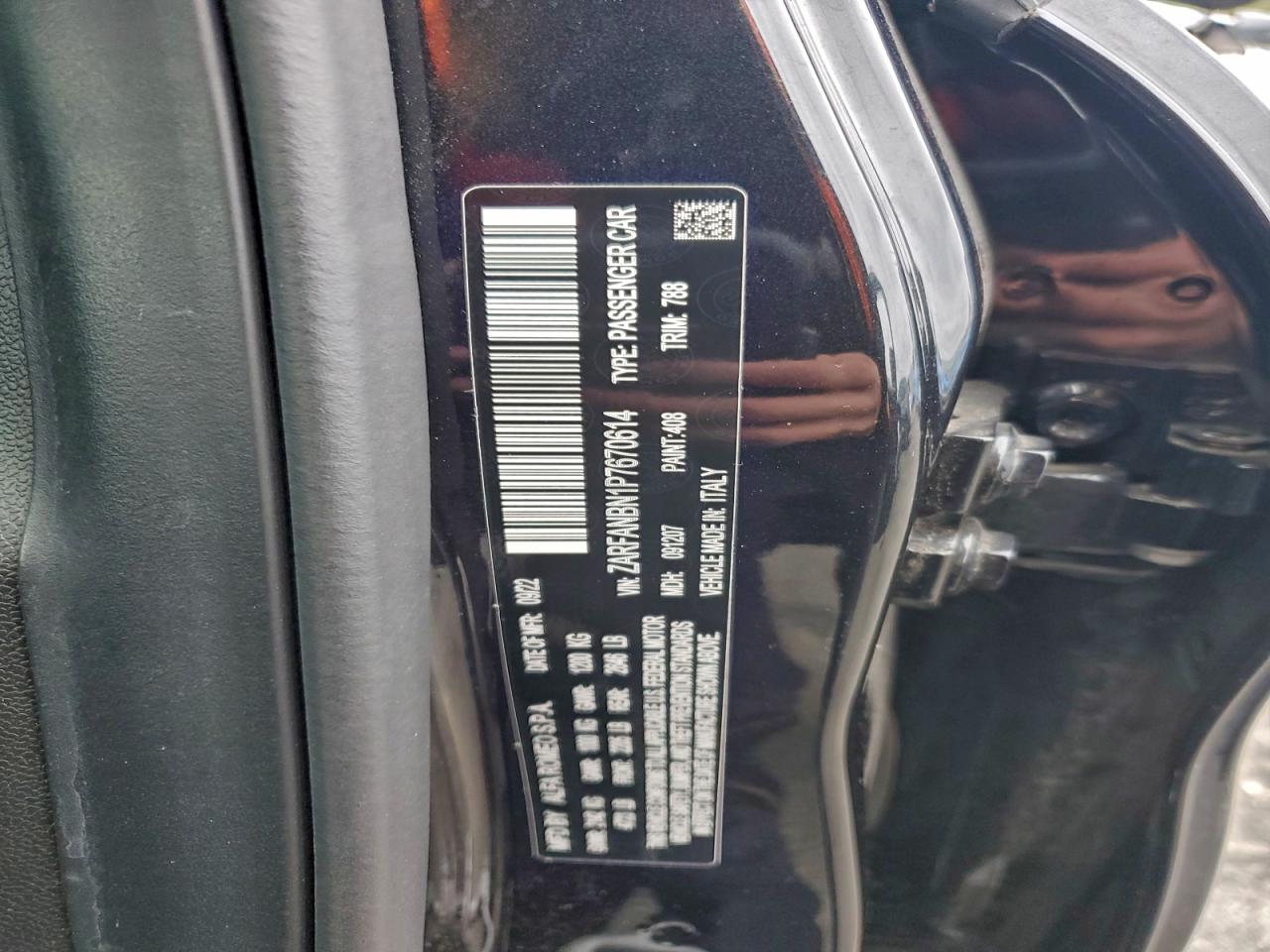 2023 Alfa Romeo Giulia Ti VIN: ZARFANBN1P7670614 Lot: 93453725