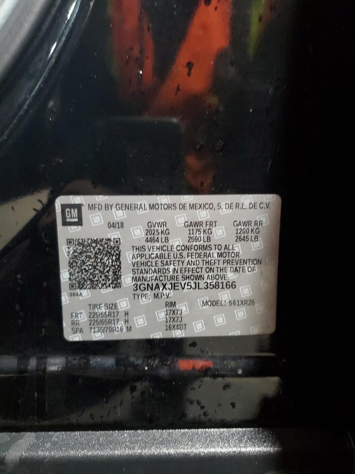 2018 Chevrolet Equinox Lt VIN: 3GNAXJEV5JL358166 Lot: 92196685