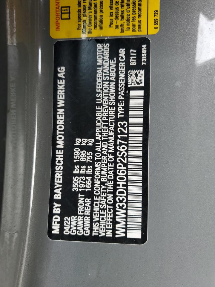 2023 Mini Cooper VIN: WMW33DH06P2S67123 Lot: 91711805