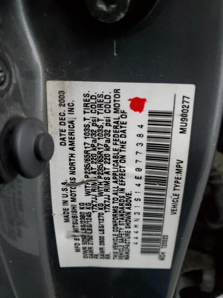 2004 Mitsubishi Endeavor Xls VIN: 4A4MN31S14E077384 Lot: 93247055