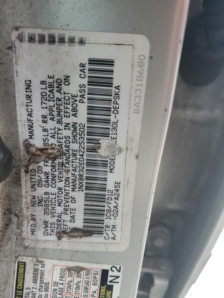 2004 Toyota Corolla Ce VIN: 1NXBR32E04Z253502 Lot: 91791215