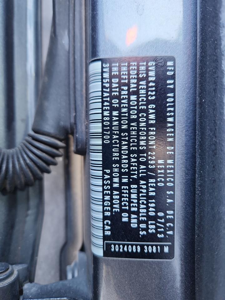 2014 Volkswagen Beetle VIN: 3VW5P7AT4EM801700 Lot: 92323335