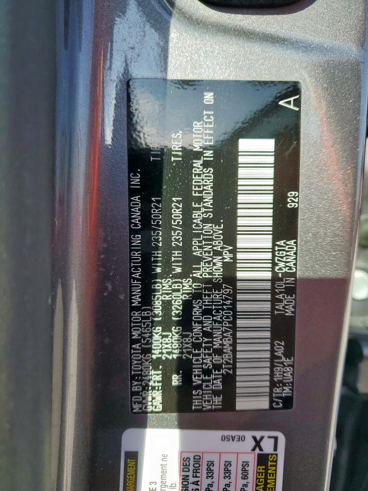 2023 Lexus Rx 350 Base VIN: 2T2BAMBA7PC014797 Lot: 93288555