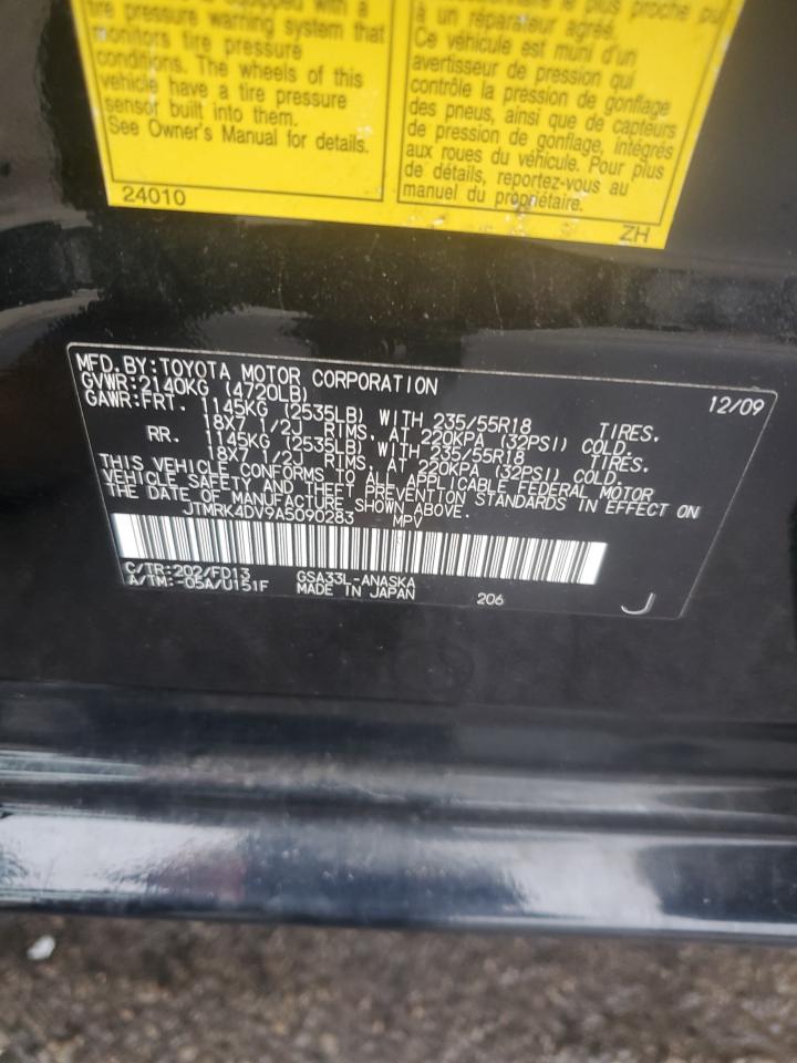 2010 Toyota Rav4 Sport VIN: JTMRK4DV9A5090283 Lot: 93588395