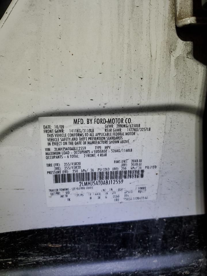 2010 Lincoln Mkt VIN: 2LMHJ5AT0ABJ12559 Lot: 93740845