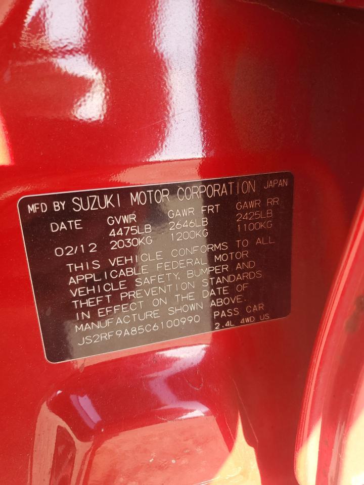 2012 Suzuki Kizashi Sport Sls VIN: JS2RF9A85C6100990 Lot: 91318245