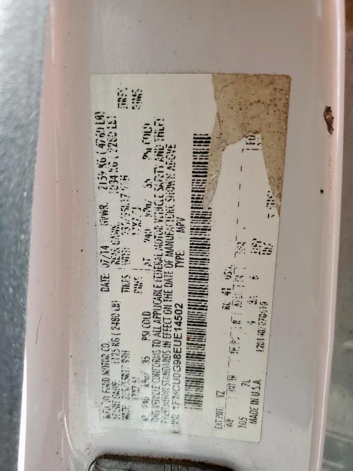 2014 Ford Escape Se VIN: 1FMCU0G98EUE14502 Lot: 92807885