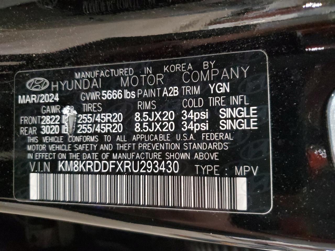 2024 Hyundai Ioniq 5 Limited VIN: KM8KRDDFXRU293430 Lot: 92205855