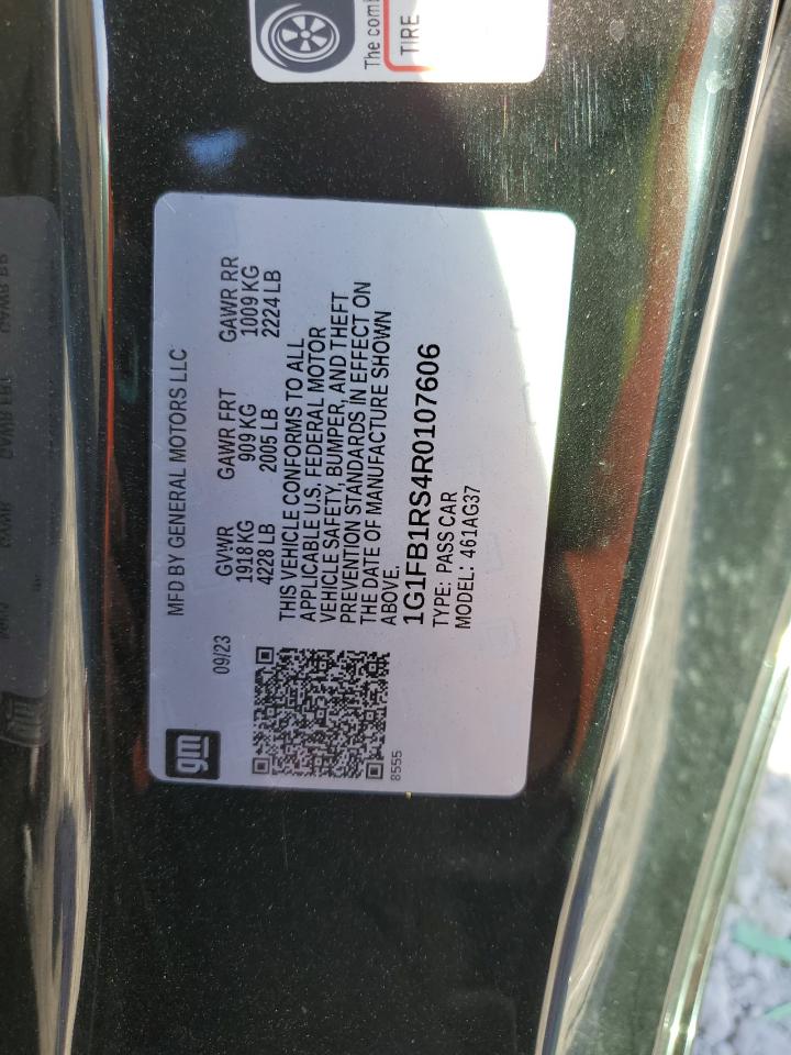 2024 Chevrolet Camaro Ls VIN: 1G1FB1RS4R0107606 Lot: 93671575