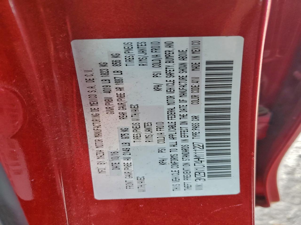 2017 Mazda 3 Sport VIN: 3MZBN1U74HM111227 Lot: 94316725