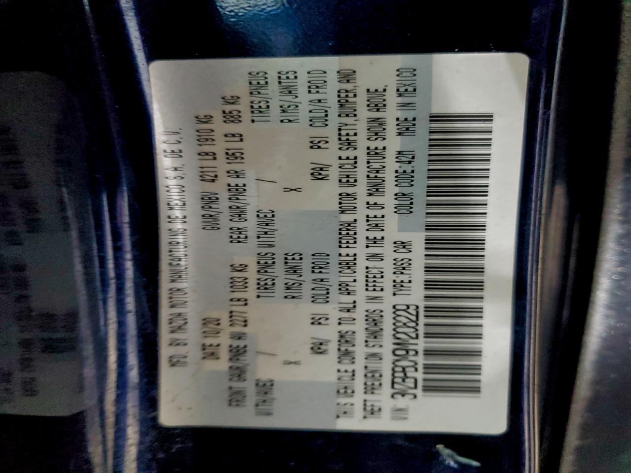 2021 Mazda 3 Preferred VIN: 3MZBPBCM9MM208229 Lot: 93206435