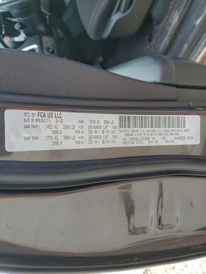 2018 Dodge Durango Sxt VIN: 1C4RDHAG1JC413308 Lot: 94622155