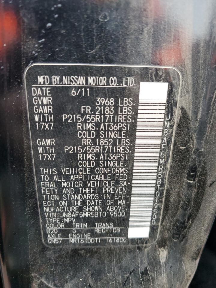 2011 Nissan Juke S VIN: JN8AF5MR5BT019500 Lot: 93560525