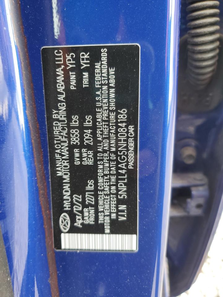 2022 Hyundai Elantra Se VIN: 5NPLL4AG5NH084186 Lot: 93342735