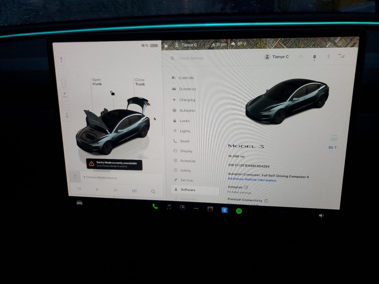 2024 Tesla Model 3 VIN: 5YJ3E1EA6RF854284 Lot: 93420365