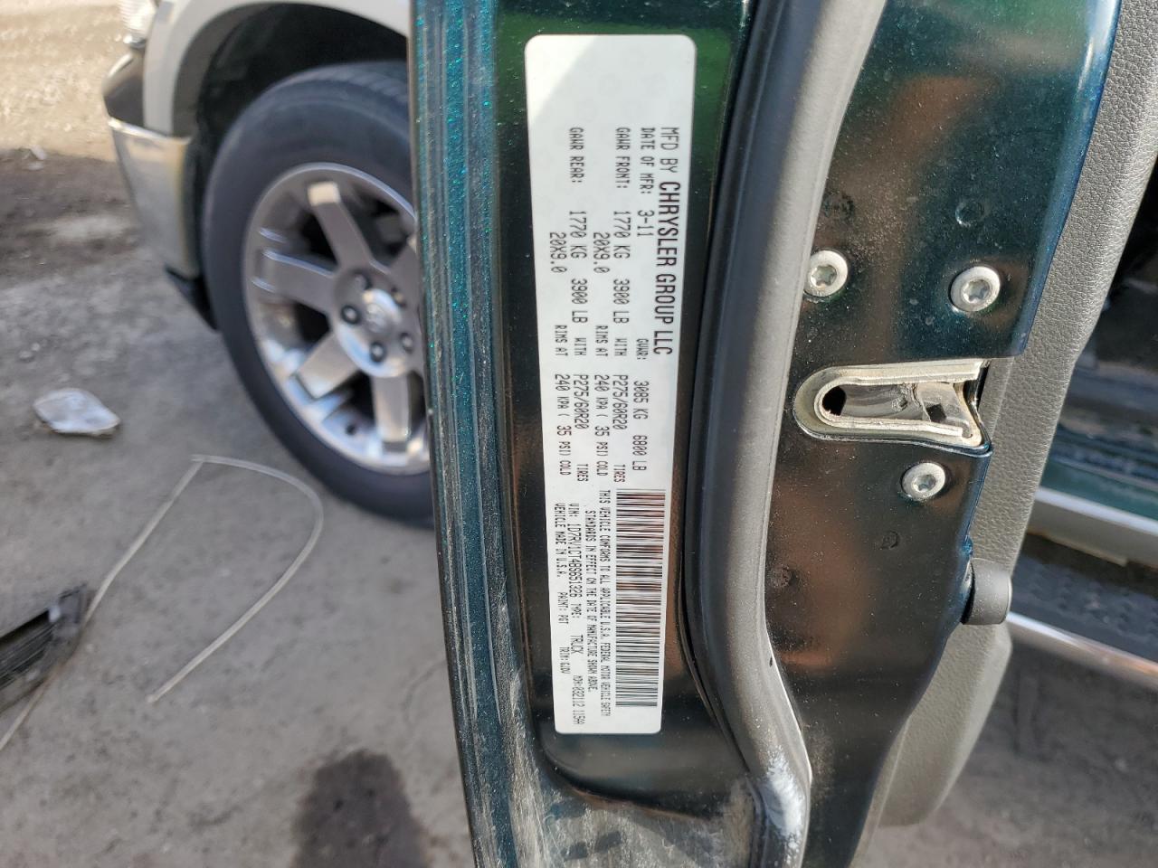 2011 Dodge Ram 1500 VIN: 1D7RV1CT4BS651326 Lot: 91196075