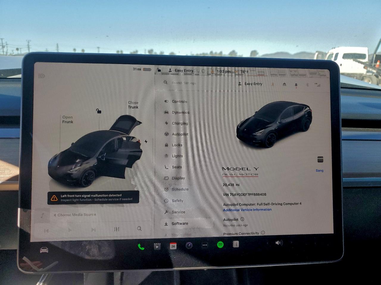 2023 Tesla Model Y VIN: 7SAYGDEF7PF888408 Lot: 93435325