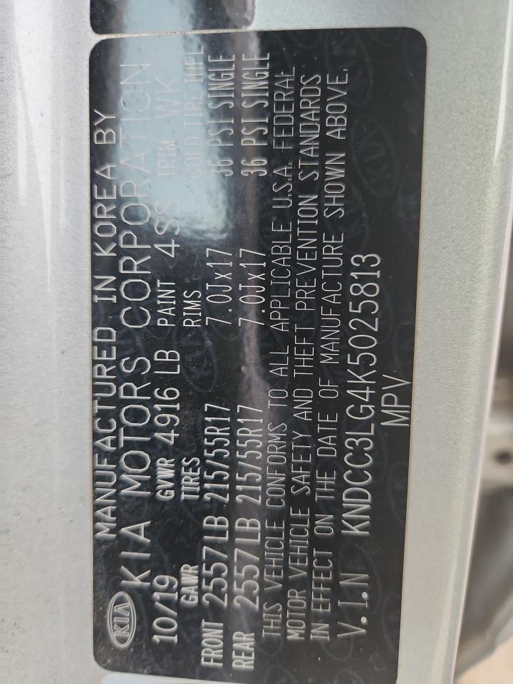 2019 Kia Niro Ex VIN: KNDCC3LG4K5025813 Lot: 93925675