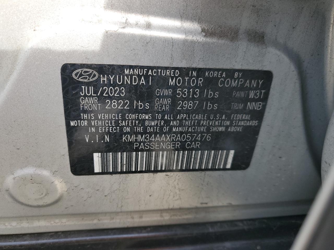 2024 Hyundai Ioniq 6 Sel VIN: KMHM34AAXRA057476 Lot: 92127835