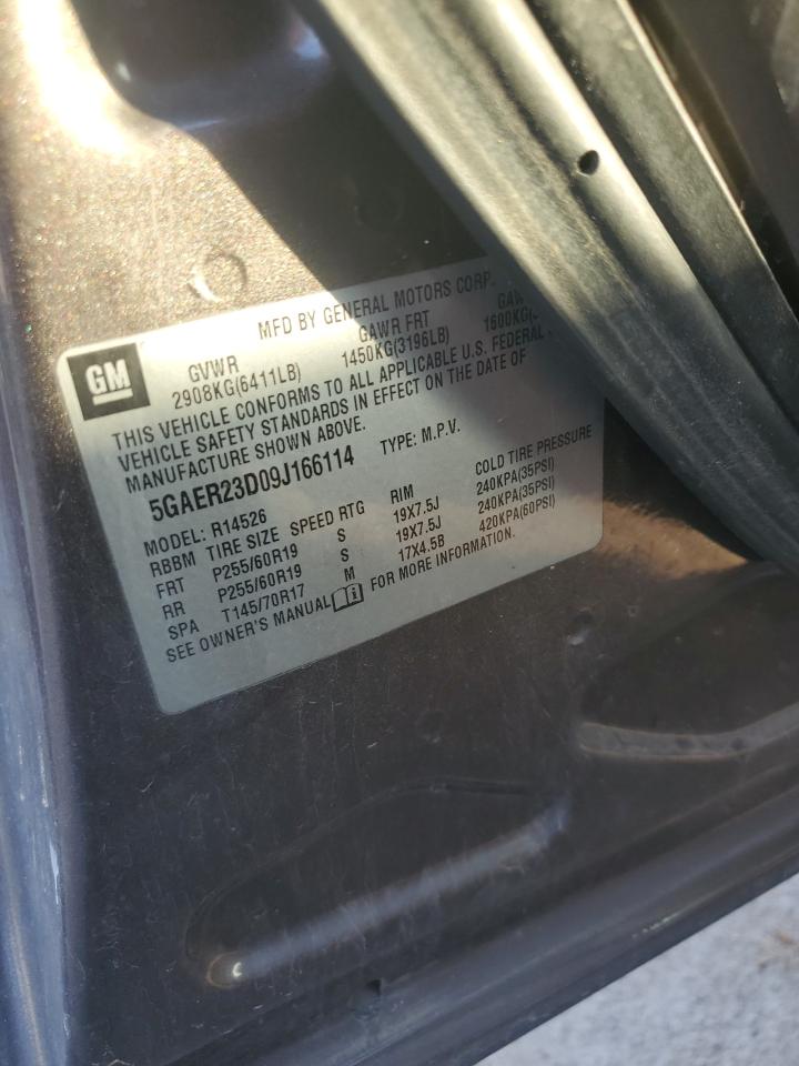 2009 Buick Enclave Cxl VIN: 5GAER23D09J166114 Lot: 92359365