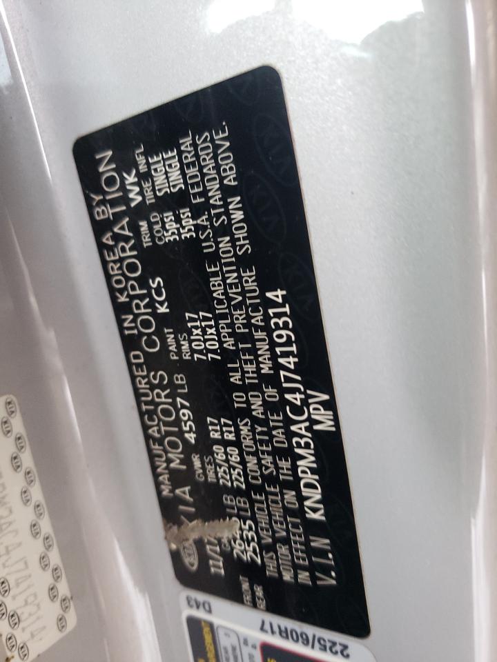 2018 Kia Sportage Lx VIN: KNDPM3AC4J7419314 Lot: 93507045