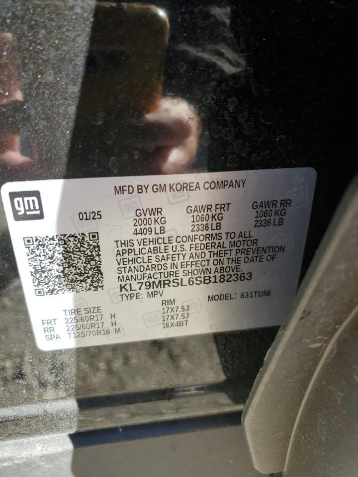 2025 Chevrolet Trailblazer Lt VIN: KL79MRSL6SB182363 Lot: 92256125