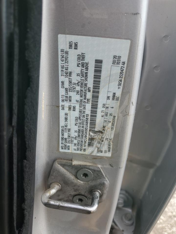 2014 Ford Escape Se VIN: 1FMCU9GX0EUA85815 Lot: 92469395