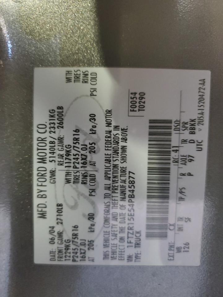 2004 Ford Ranger Super Cab VIN: 1FTZR15E54PB45877 Lot: 91773145