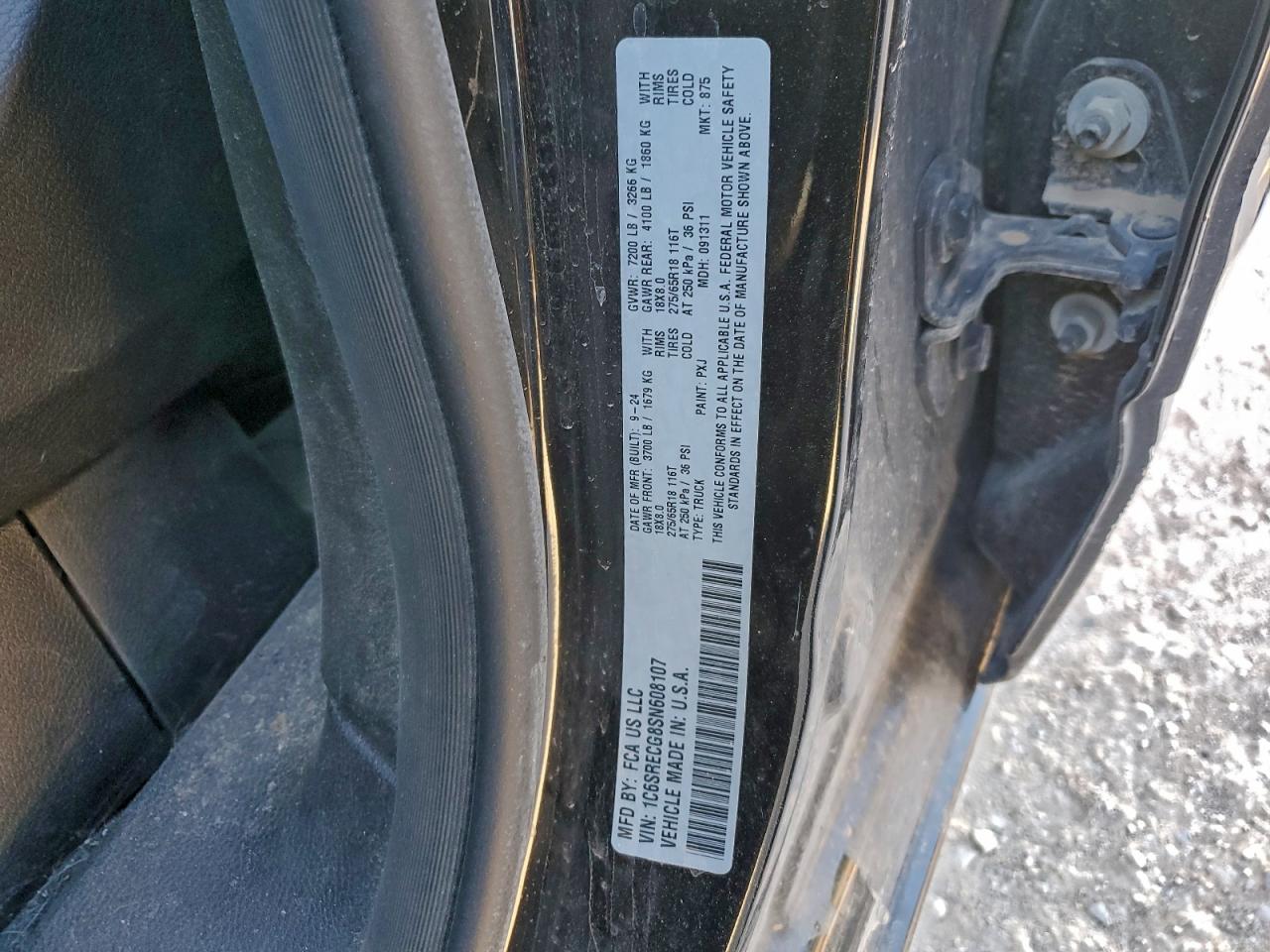 2025 Ram 1500 Tradesman VIN: 1C6SRECG8SN608107 Lot: 94576735