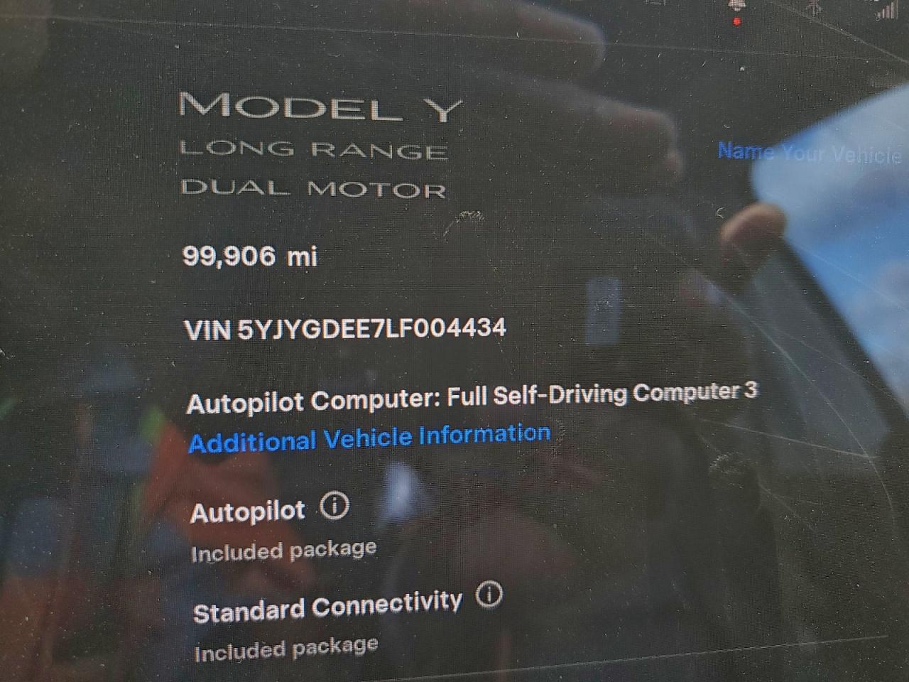 2020 Tesla Model Y VIN: 5YJYGDEE7LF004434 Lot: 92901395