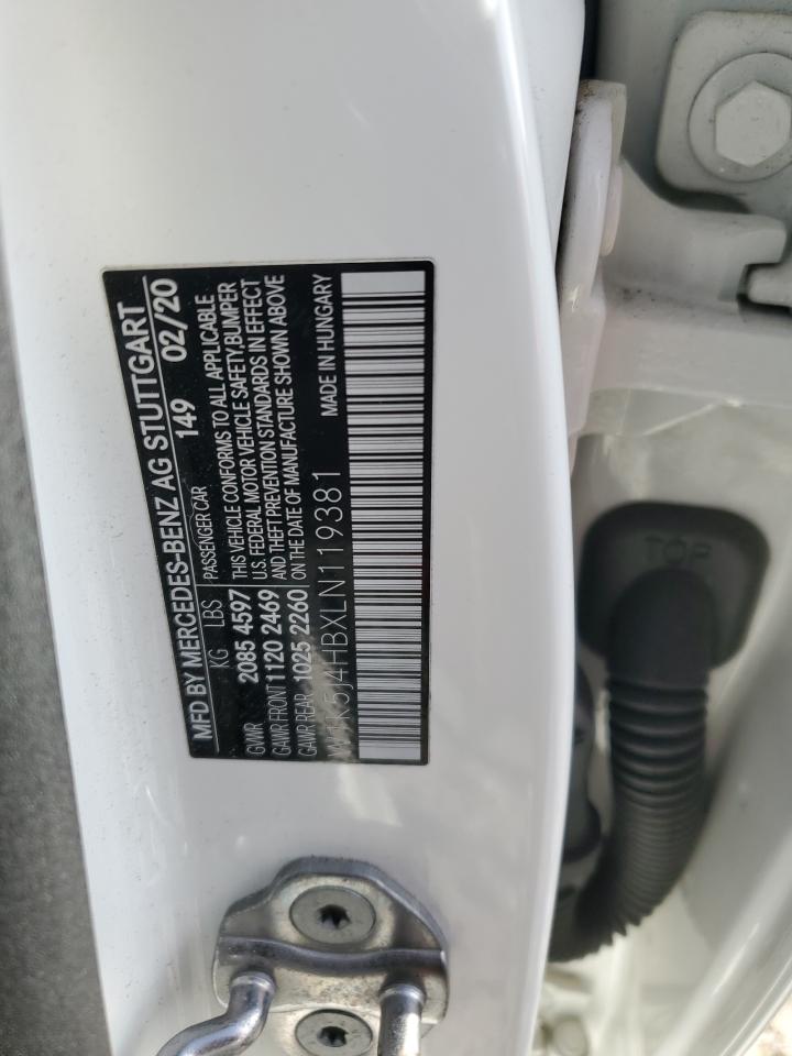 2020 Mercedes-Benz Cla 250 4Matic VIN: W1K5J4HBXLN119381 Lot: 93300575