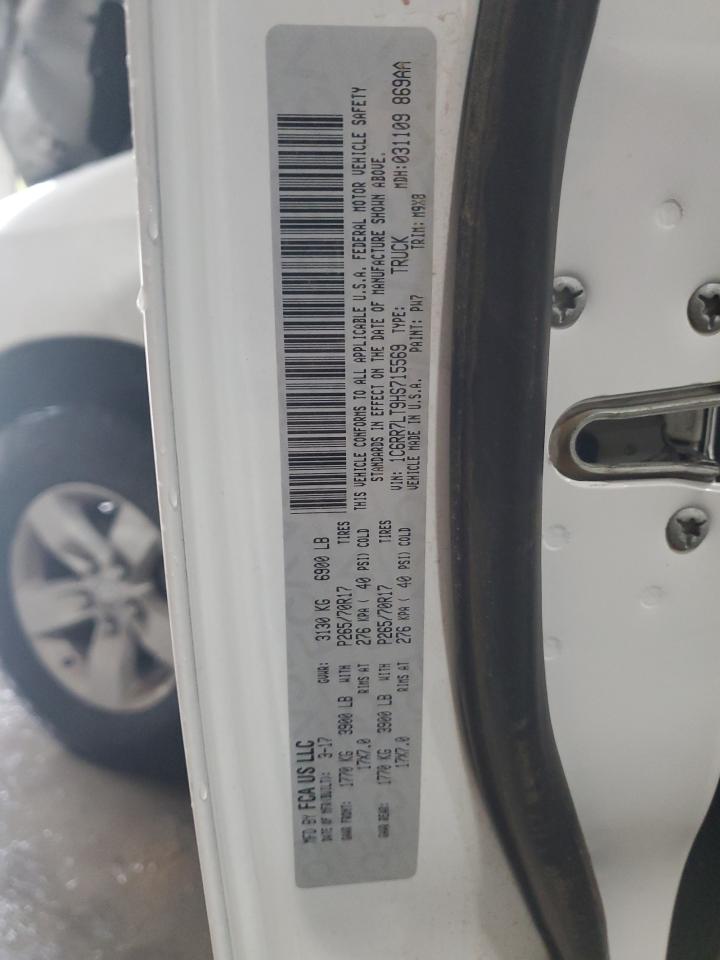 2017 Ram 1500 Slt VIN: 1C6RR7LT9HS715569 Lot: 93207735