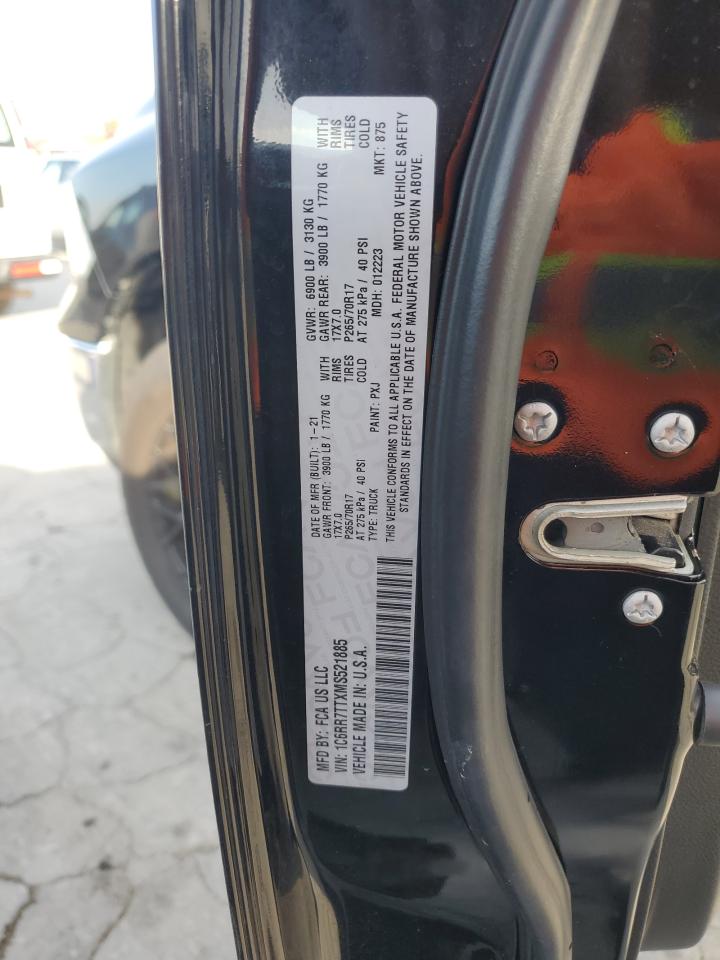 2021 Ram 1500 Classic Slt VIN: 1C6RR7TTXMS521885 Lot: 92824925