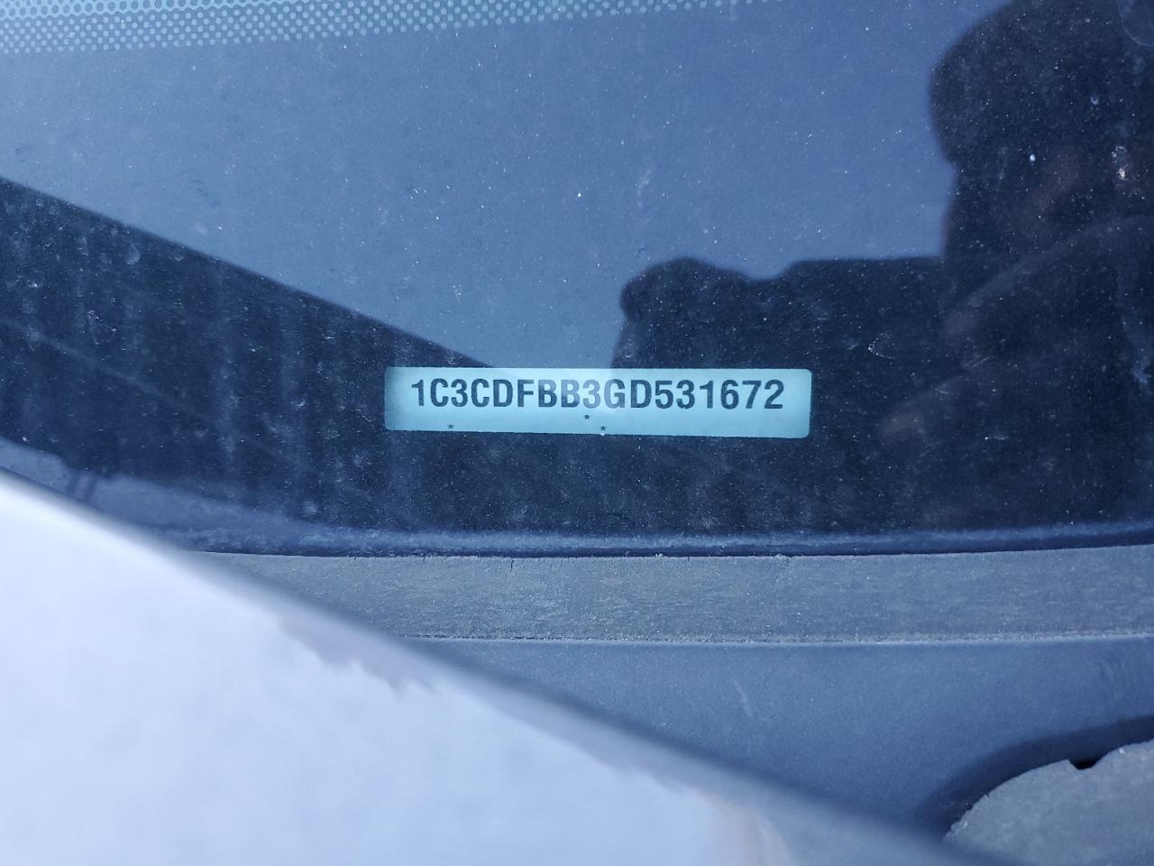 2016 Dodge Dart Sxt VIN: 1C3CDFBB3GD531672 Lot: 91979085