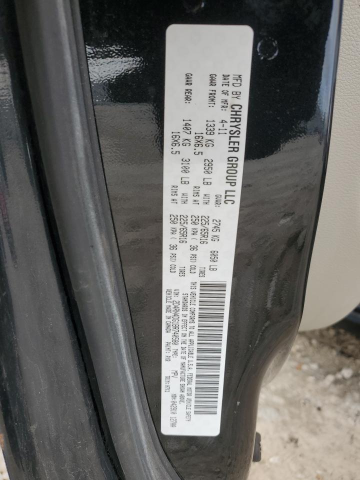 2011 Dodge Grand Caravan Express VIN: 2D4RN4DG1BR740580 Lot: 92217505