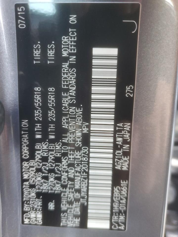 2015 Lexus Nx 200T VIN: JTJYARBZ1F2018730 Lot: 93281235