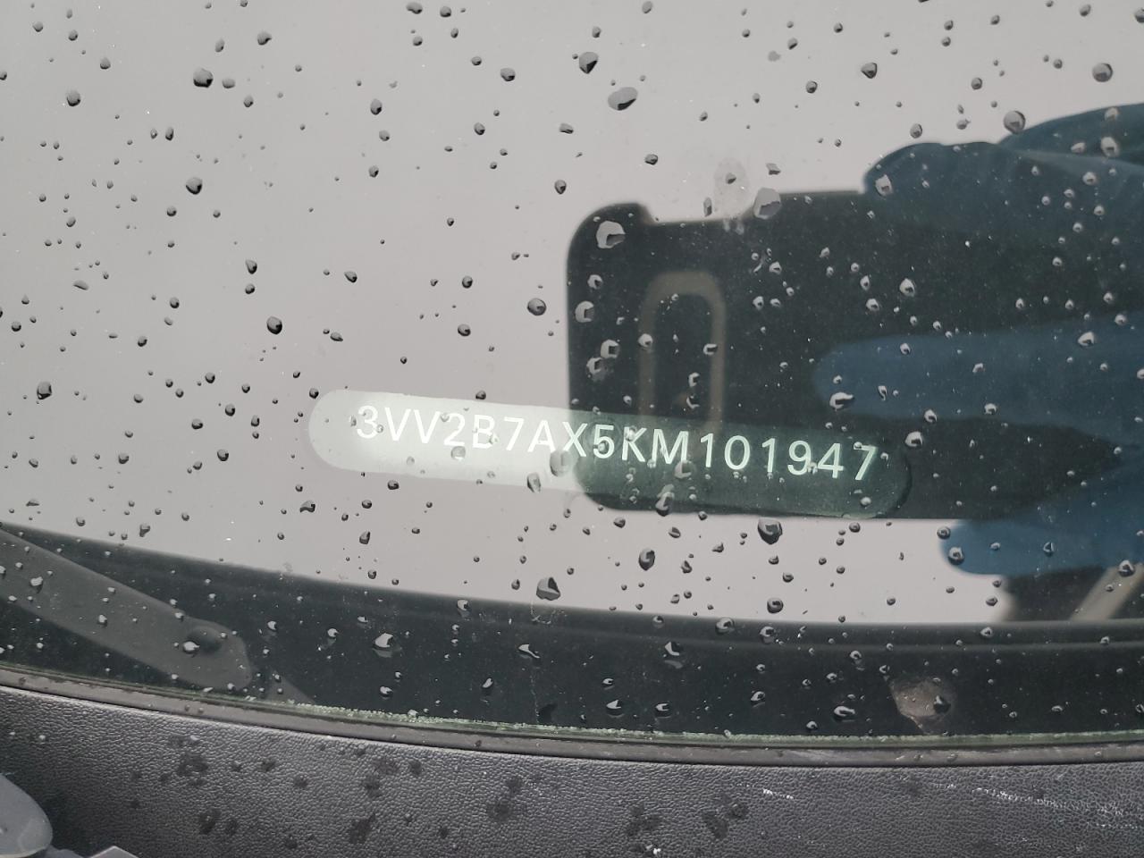 2019 Volkswagen Tiguan Se VIN: 3VV2B7AX5KM101947 Lot: 91607205