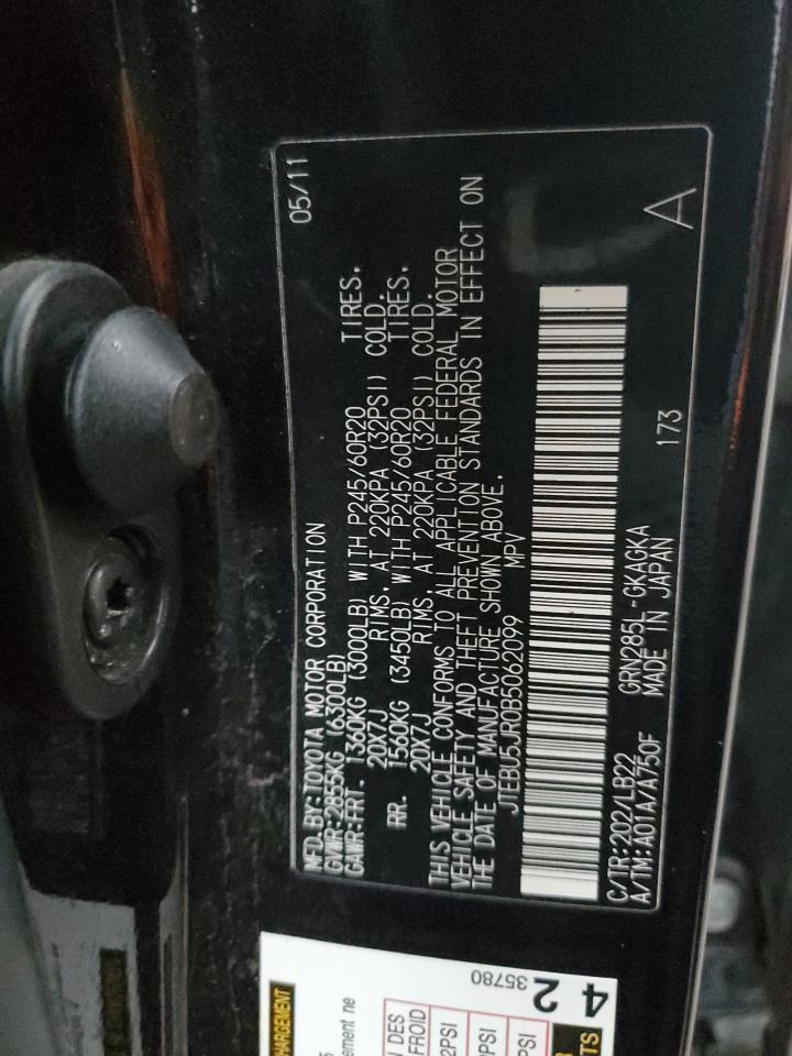 2011 Toyota 4Runner Sr5 VIN: JTEBU5JR0B5062099 Lot: 93554955