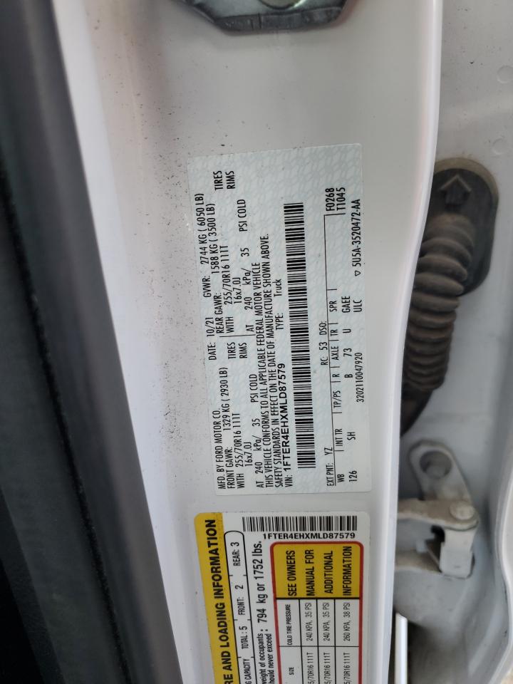 2021 Ford Ranger Xl VIN: 1FTER4EHXMLD87579 Lot: 91744315