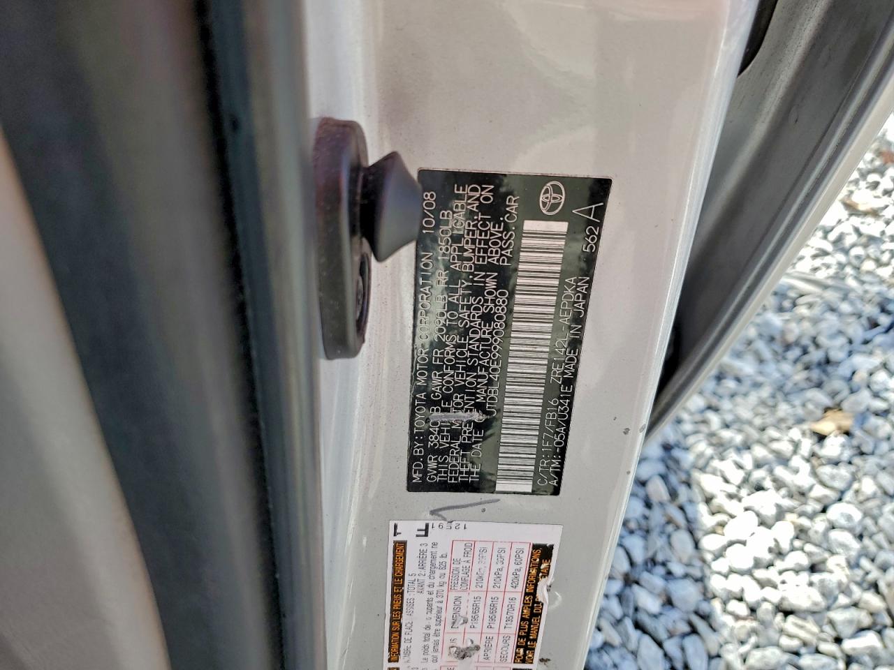 2009 Toyota Corolla Base VIN: JTDBL40E999080880 Lot: 94638485