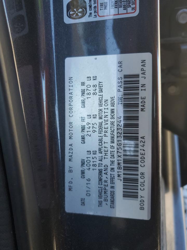 2016 Mazda 3 Grand Touring VIN: JM1BM1X75G1323244 Lot: 91674395