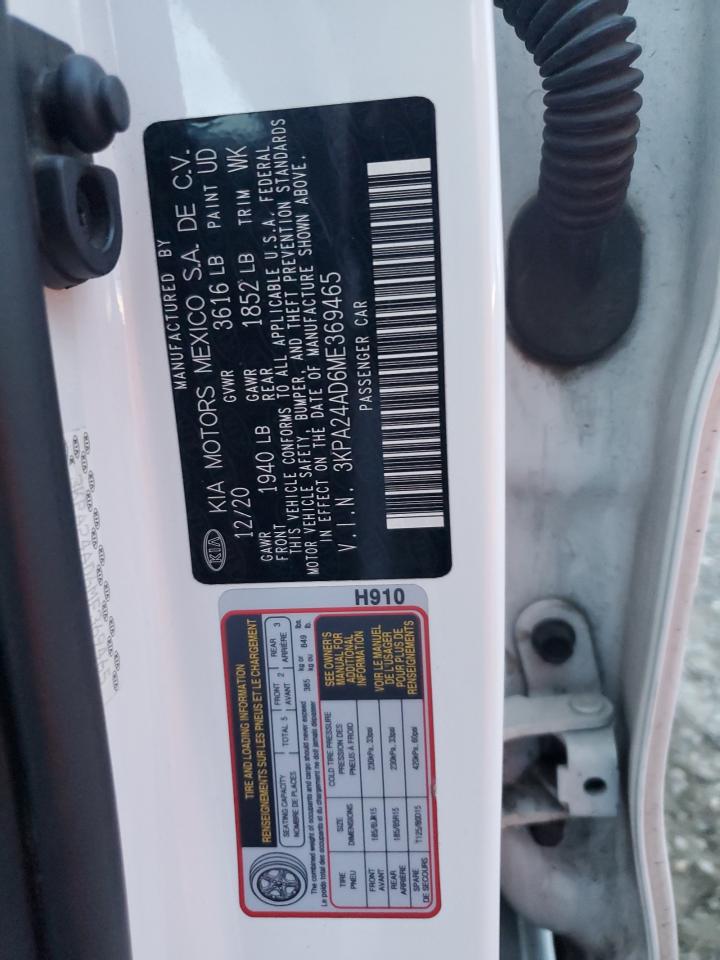 2021 Kia Rio Lx VIN: 3KPA24AD6ME369465 Lot: 93666065