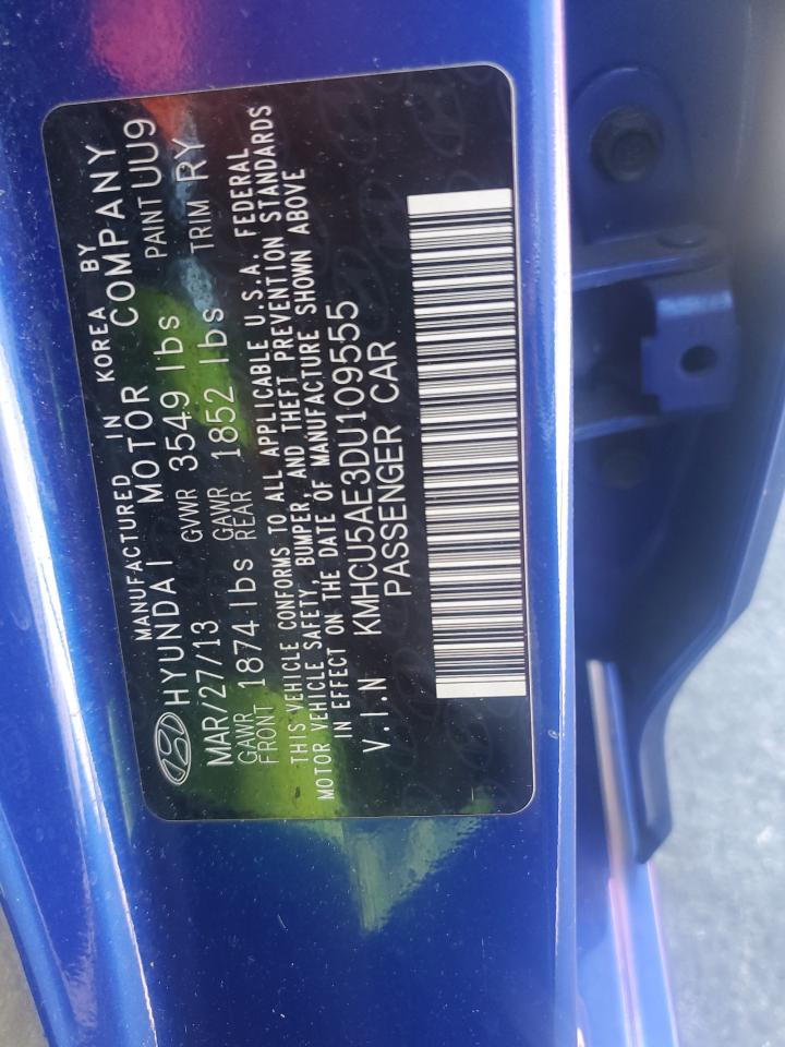 2013 Hyundai Accent Gls VIN: KMHCU5AE3DU109555 Lot: 92832355