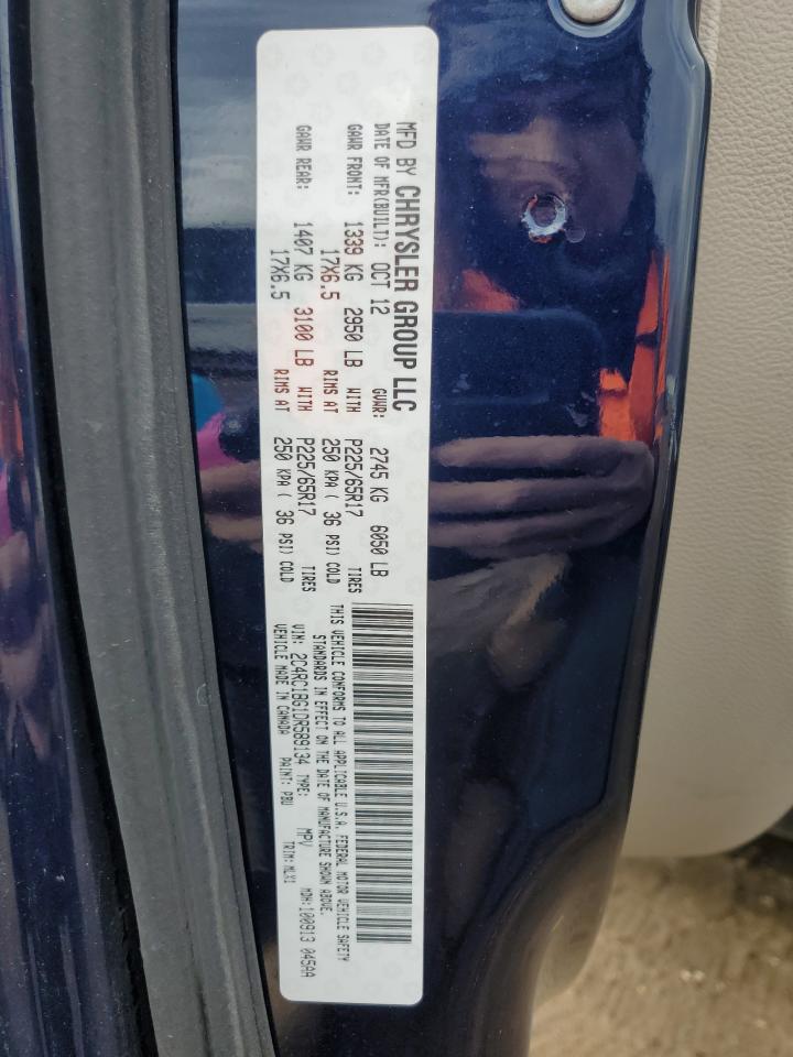 2011 Chrysler Town & Country Touring VIN: 2C4RC1BG1DR589134 Lot: 85429375