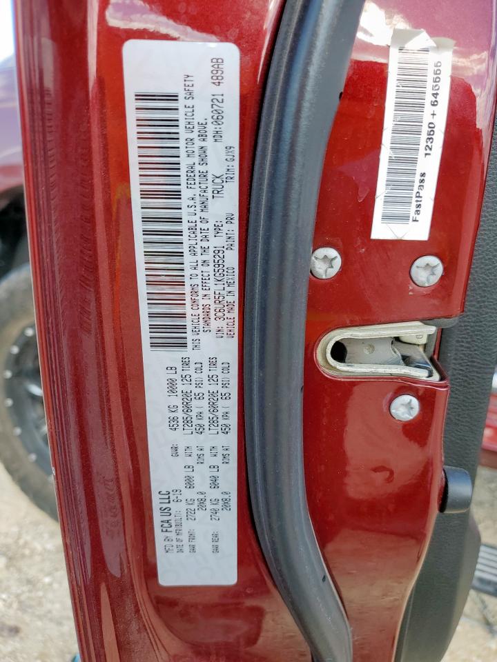 2019 Ram 2500 Laramie VIN: 3C6UR5FL1KG595291 Lot: 92529855